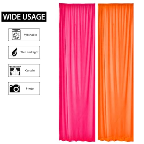 Image of Party Propz Pink Orange Ganpati Decoration Setup for Home - 12Pcs Ganpati Backdrop Decoration with Hanging & Lights, Varamahalakshmi Decorative Items, Janmashtami, Pooja Backdrop Cloth, Haldi Decor