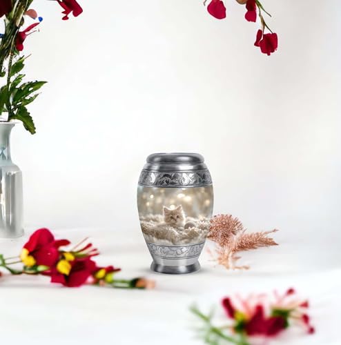 Image of Cat Urns for Human Ashes - Adult Urns for Human Ashes - Memorial Urns for Human Ashes Adult Female & Male - Urns for Ashes Adult Female & Male - Burial Urns - Small Cremation Urn (3inch,1Pc)