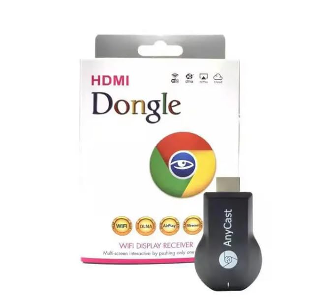 FBS® (N-Plus) WiFi Display Wireless HDMI Adapter 1080P (TV Receiver Adapter) & (Airplay Dongle) & (Mirroring Screen) & (From Phone to TV Support Miracast/Airplay DLNA) Black (N-Plus)