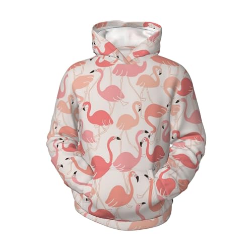 Pink Flamingo Boy, Girls Sports Shirt Youth Pullover Fashion Hooded Sweatshirt4