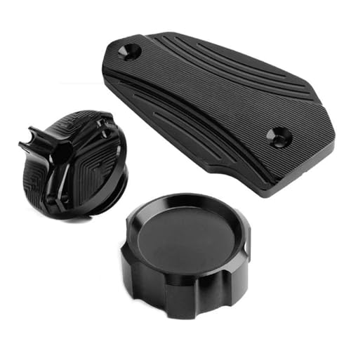 Tapas de depósito de líquido de freno Kawasaki ER6N 2009-2016, renovación total en negro, 3 uds