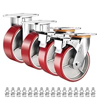 RUOTA SU STAFFA GIREVOLE DM. MM. 250X60 IN POLIURETANO CON MOZZO IN Ghisa Su Cuscinetti A Sfere - Foto 8