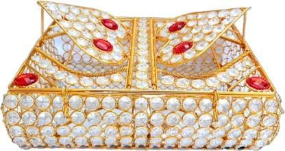 Holy Quran Religious Book Box with Rehal stand Metal & Crystal beads