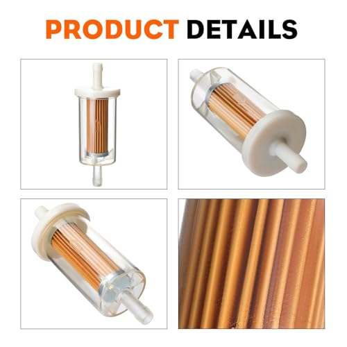 Hipa 695666 845125 695666 Fuel Filter For Briggs And Stratton 691035 493629 Mtd Craftsman Troy Bilt John-D-Eer D100 D105 D110 D120 D125 Lawn Mower Tractor 1/4 Inch Gas Fuel Filter thumb #6