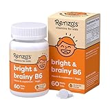 Renzo's Bright & Brainy Vitamin B6, Dissolving Kids Vitamin B6, 60 Sugar-Free Melty Tabs, Oh Oh Oh Orange Flavored