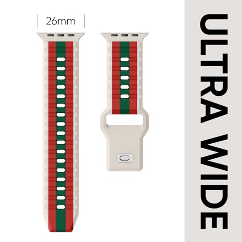 Image of Sport Bands 6-Pack Compatible with Apple Watch Ultra 3 /2 Band 49mm 46mm 45mm 44mm 42mm, Wide Soft Silicone Wristbands Waterproof Strap Men for iWatch Series 11 10 9 8 7 6 5 4 3 SE Ultra