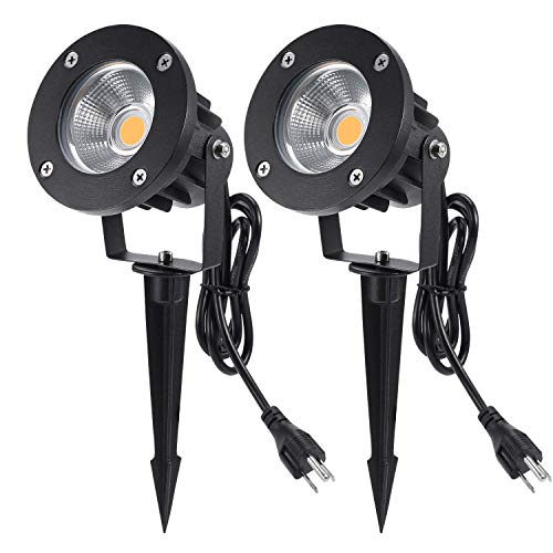 LCARED LED Landscape Light High Power 18W,120V AC,Warm White Waterproof Landscape Spotlights