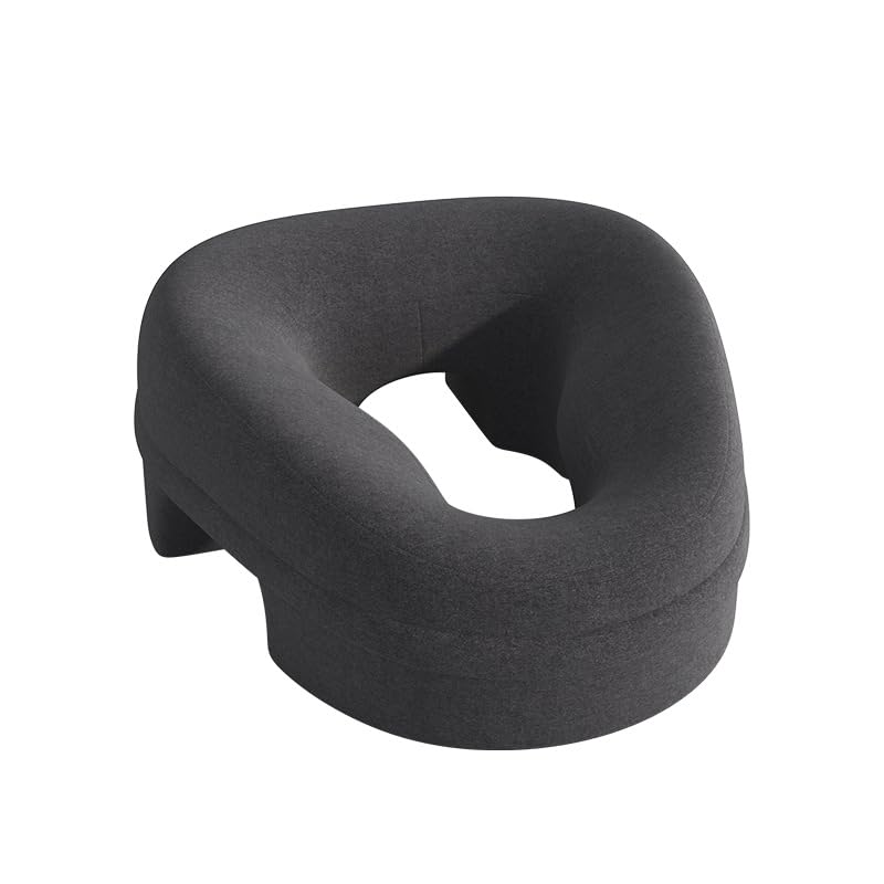 プロ用 枕 顔穴あき メモリーフォーム｜低反発 うつ伏せ用 美容ベッド枕 エステサロン対応｜通気性 洗えるカバー付き(black)