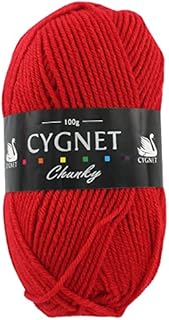 Cygnet Chunky Red Yarn - 100g
