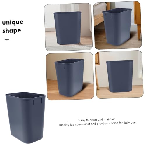 Caneca de basura rectangular pequeña gris de plástico miniatura 5