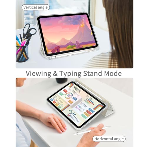 Housse iPad 9e génération avec porte-stylo et support pliable trifold