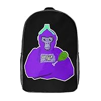 FJQWKLF Backpack, 3d Printed Large Capacity Laptop Backpack Travel Casual Bag Cartoon BookbagGorilla Monkey Tag