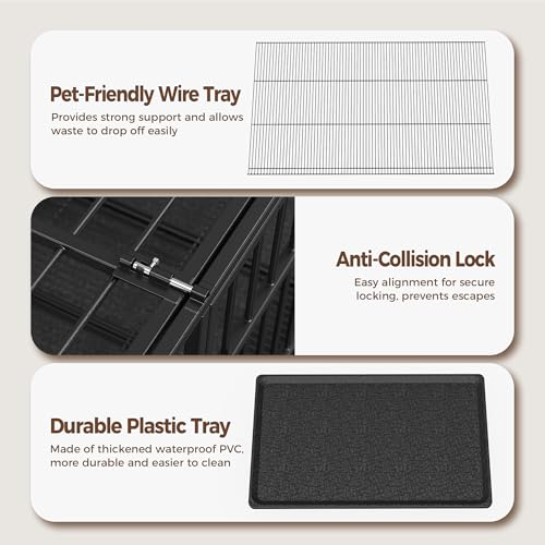 CAMMOO-48-Heavy-Duty-Dog-Crates-for-Large-Dogs-Escape-Proof-Upgraded-4-Lockable-Wheels-Removable-Door-Dog-Kennel-Indoor-Max-Load-300Lbs-Easy-to-Clean-XXL-Dog-Cage-for-High-Anxiety-Dogs