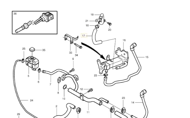 Tuyau Admission Turbo Volvo 30636856 - Compatible S60 II, S80 II, XC70, XC90 2002-2016 D3/D4/D5/T Etc.