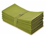 Cotton Craft Napkins, 12 Pack Oversized Dinner Napkins 20x20 Lime, 100% Cotton, Tailored with Mitered corners and a generous hem, Napkins are 38% larger than standard size napkins