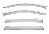 WellVisors Window Visors Wind Deflectors Compatible With Lincoln MKX 2016-2021 With Chrome Trim Rain Guards 3-847LC003