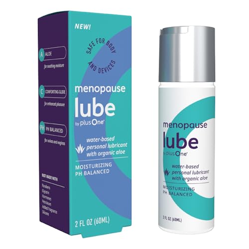 plusOne Menopause Lube – Extra-Moisturizing Water-Based Personal Lubricant with Organic Aloe –...