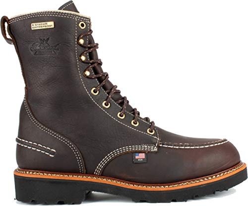 Thorogood 1957 Flyway 8” Waterproof Moc Toe Hunting Boots For Men - Full-Grain Leather With Slip-Resistant Heel Outsole And Shock-Absorbing Footbed, Briar Pitstop - 10 M Us #TOP1