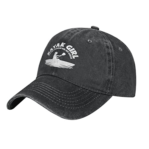 Nvjui Jufopl Women's Kayak Hat, Adjustable Washed Kayaking Girl Baseball Cap Black #TOP1
