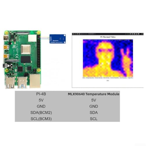Image of MLX90640 Infrared Thermal Sensor Array Module with I2C Interface for STM32 for Arduino, High Temperature Measurement for Industrial Use(WX-MLX90640-D110)
