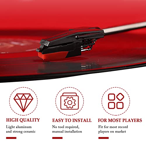 2Pcs Record Player Needles Replacement, Ceramic Record Needle Stylus Needle for Turntable - Image 2