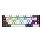 NYUwec Teclado para Juegos con RGB retroiluminado Hot-Swap PBT 68 Teclas Interruptor magnético Teclado para Juegos de PC para(Black White)