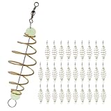 CASTSTRIKE 30PCS Fishing Bait Cage Luminous Chum Basket Rig with Spring Feeder Bait Holder Rig for Carp, Mullet, Dough, Chicken Liver, Pack Bait – Glow in Dark Freshwater Fishing Tackle Accessories