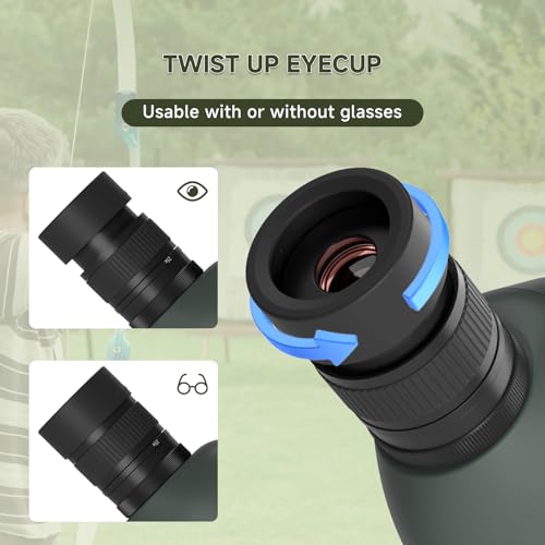 Image of SVBONY SV28 100mm Angled Spotting Scope for Target Shooting, 25-75x Spotter Scope with Tripod for Long Range Viewing, FMC HD Optics with Soft Carrying Case & Phone Adapter, Scopes for Shooting