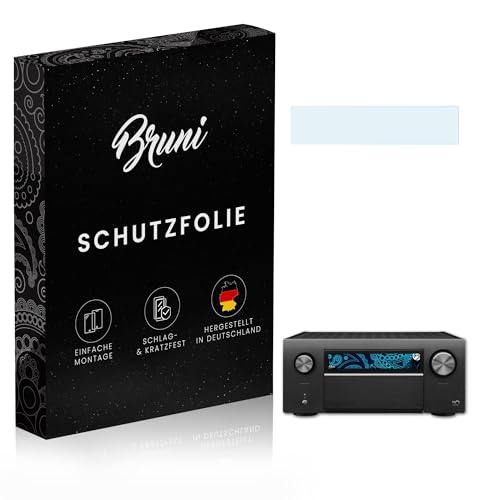 Bruni Schutzfolie kompatibel mit Denon AVC-A110 Folie, glasklare Displayschutzfolie (2X)