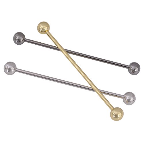 3PCS Men's Brass Ball Collar Bar Pins Shirt Tie Necktie Pins Clip Clasp Lapel Stick Brooch2