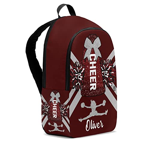 Red Gray Print Cheer Cheerleaders Backpack Shoulder Casual Travel Daypack Computer Laptop Bag for Women Men Gift2