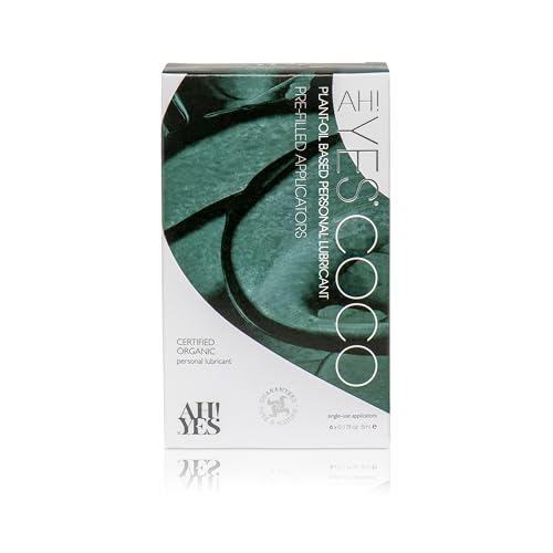 AH! YES Coco Plant-Oil Lubricant (6 x 0.17 Fl Oz Applicators)