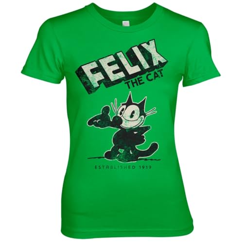 T-shirt Felix the Cat femme, idéal pour un look streetwear rétro et vos sorties café