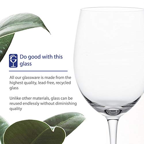 GoodGlassware Wine Glasses (Set Of 4) 19 oz - Crystal Clear Clarity, Classic Tall Stem Bowl Design Perfect for Red and White Wines - Lead Free Glass, Dishwasher Safe, Quality All-Purpose Stemware