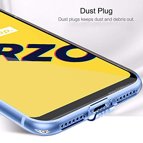 Image of TheGiftKart Ultra Clear Slim Anti-Slip Grip Soft Silicone Back Cover Case with Complete Camera Protection & Anti-Dust Plugs Built-in for Realme Narzo 20A / Narzo 10A (Transparent)