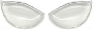 2PCS Clear Breathable Silicone Inserts Pads Breast Enhancers Push-up Bra Insert Pad Swimwear Push up Booster Pads (Clear)
