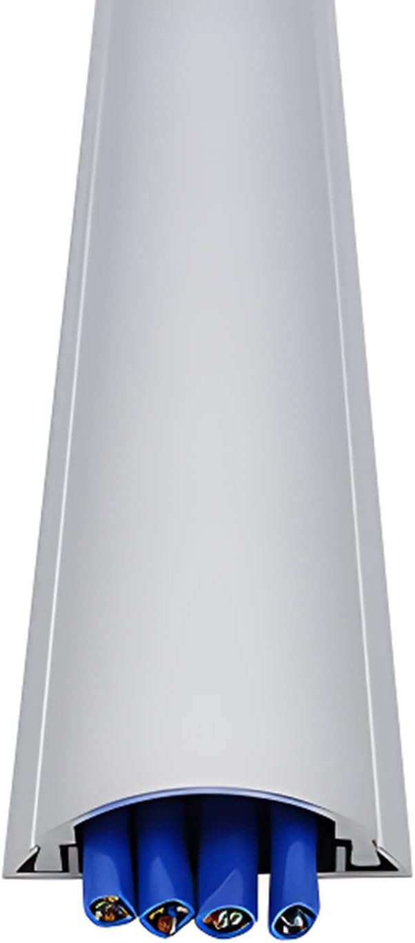 Aluminum Alloy Wall Cord Cover, Tread-Resistant Cable Raceway, Self-Adhesive Wire Concealer Kit for Baby & Pet Safety, 20m Silver (Durable & Stylish)