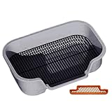 Inodoro para gatos - Inodoro portátil para la limpieza del hogar, acero inoxidable, para gatos, cachorros, mascotas, interior, exterior, hogar, cuarto de baño