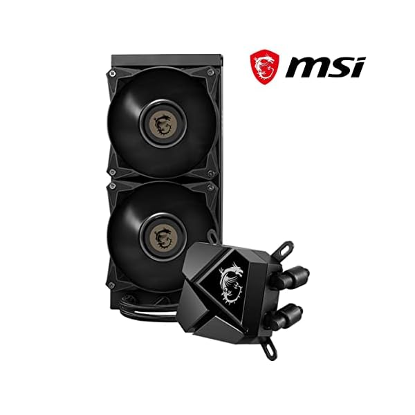 MSI MAG CORELIQUID P240 - Refrigeración Líquida AIO CPU, Radiador de 240, Radiador Pump Design, Ventiladores 2 x 120mm, LGA 1700) negro - Image 3