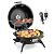 Outvita Indoor/Outdoor Electric Grill, 1600W Portable Removable Stand Grill with Double Layer Design for Countertops, BBQ, Patio & Backyard (Black)