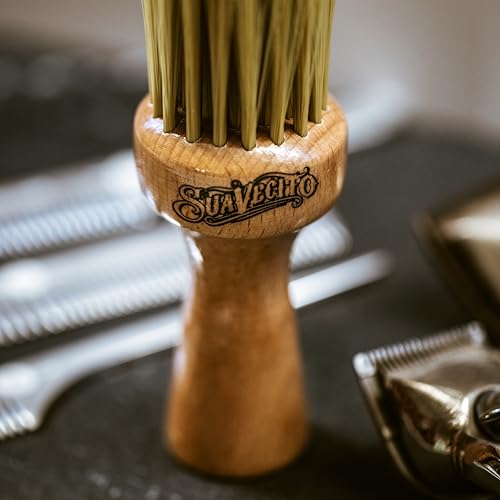 Image of Suavecito Neck Duster Brush Long Soft Bristles & Wood Handle Clean Hair Dust Effortlessly