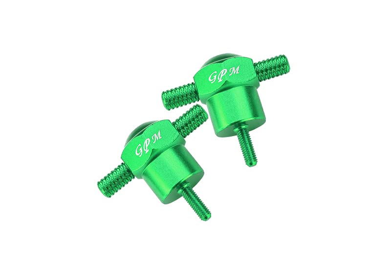GPM For Traxxas Unlimited Desert Racer 4X4 (#85076-4) Upgrade Parts Aluminum Spare Tire Locking - 2Pc Set Green
