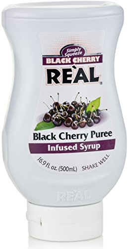 Image of Black Cherry Real, Black Cherry Puree Infused Syrup, 16.9 FL OZ Squeezable Bottle (Pack of 1)