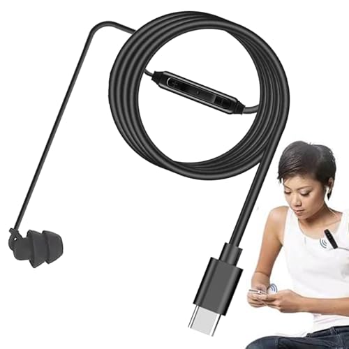 Único con Micrófono - Mono con Micrófono | Auriculares De Una Sola Cara Izquierda O Derecha, Auriculares De Llamada Transparente con Tapón para La Oreja De Silicona, Reducción De R