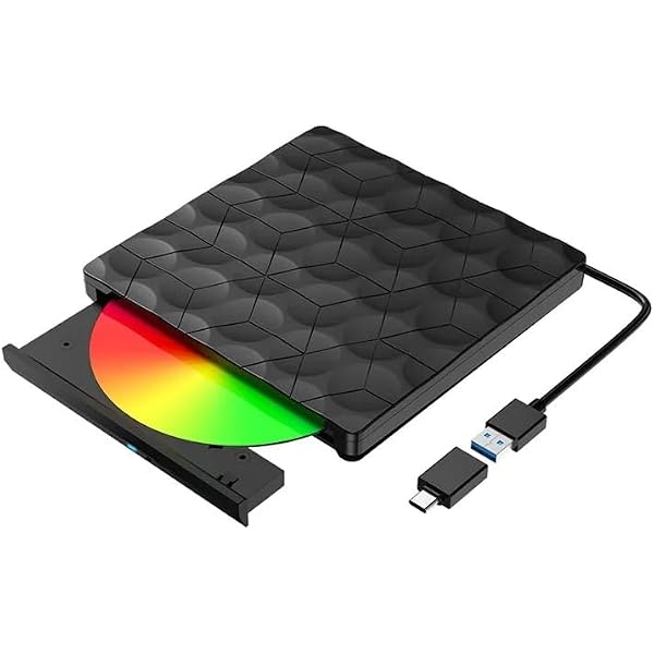 Odtwarzacz DVD, Zewnętrzny odtwarzacz DVD USB 3.0 Type-C Nagrywarka i czytnik CD VCD Odtwarzacze multimedialne wideo