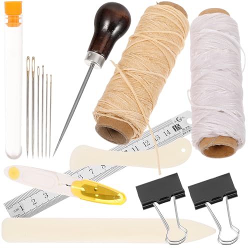 Baluue Agujas de costura de cuero, resistentes al desgaste, herramienta DIY para reparación de cuero, encuadernación y reparación de asientos de cuero, duraderas, fáciles de usar para principiantes y