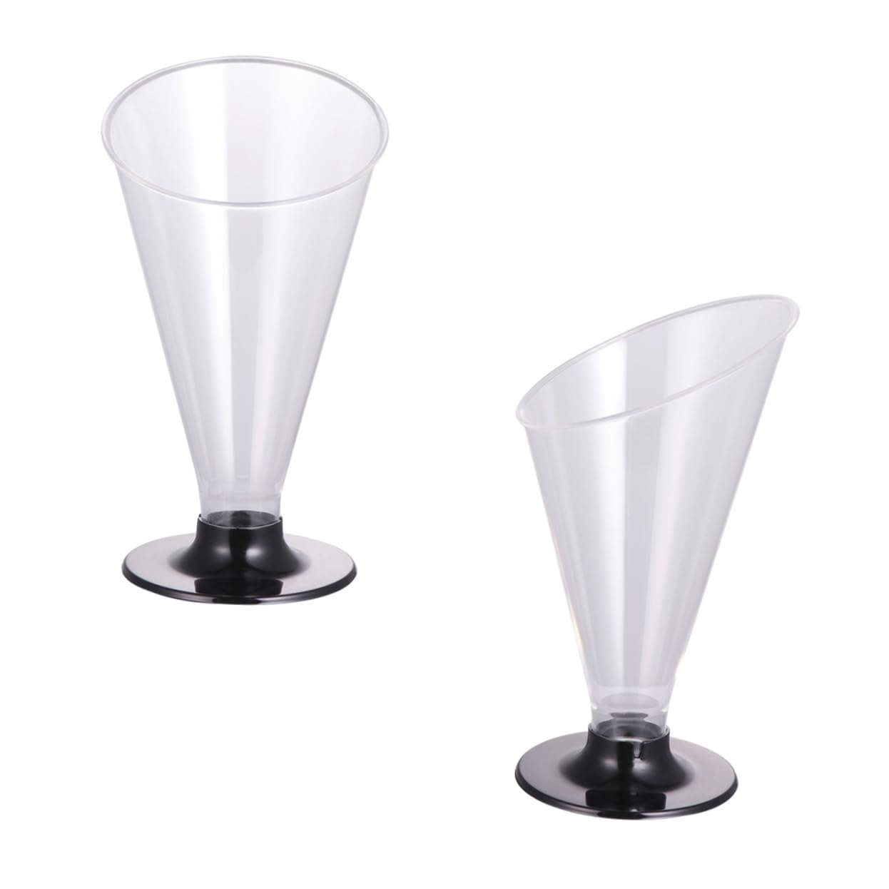 KICHOUSE 160ml Small Dessert Table Cups Lids Ice Cream Pudding Jelly Mousse for Home Engagement Party