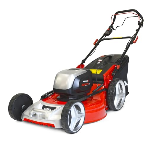 Cobra MX51S40VX 20 (51cm) Self-Propelled Cordless Lawnmower – 2 x40V 4Ah Battery & Charger, 7 Cutting Heights, 60L Grass Bag, Steel Deck, Mulching Plug, Side Discharge, Adjustable Handle