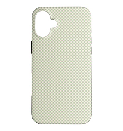 Pastel Pink and Green Mini Checkered Checker Checkerboard �X�}�z�P�[�X iPhone 16 Plus �p