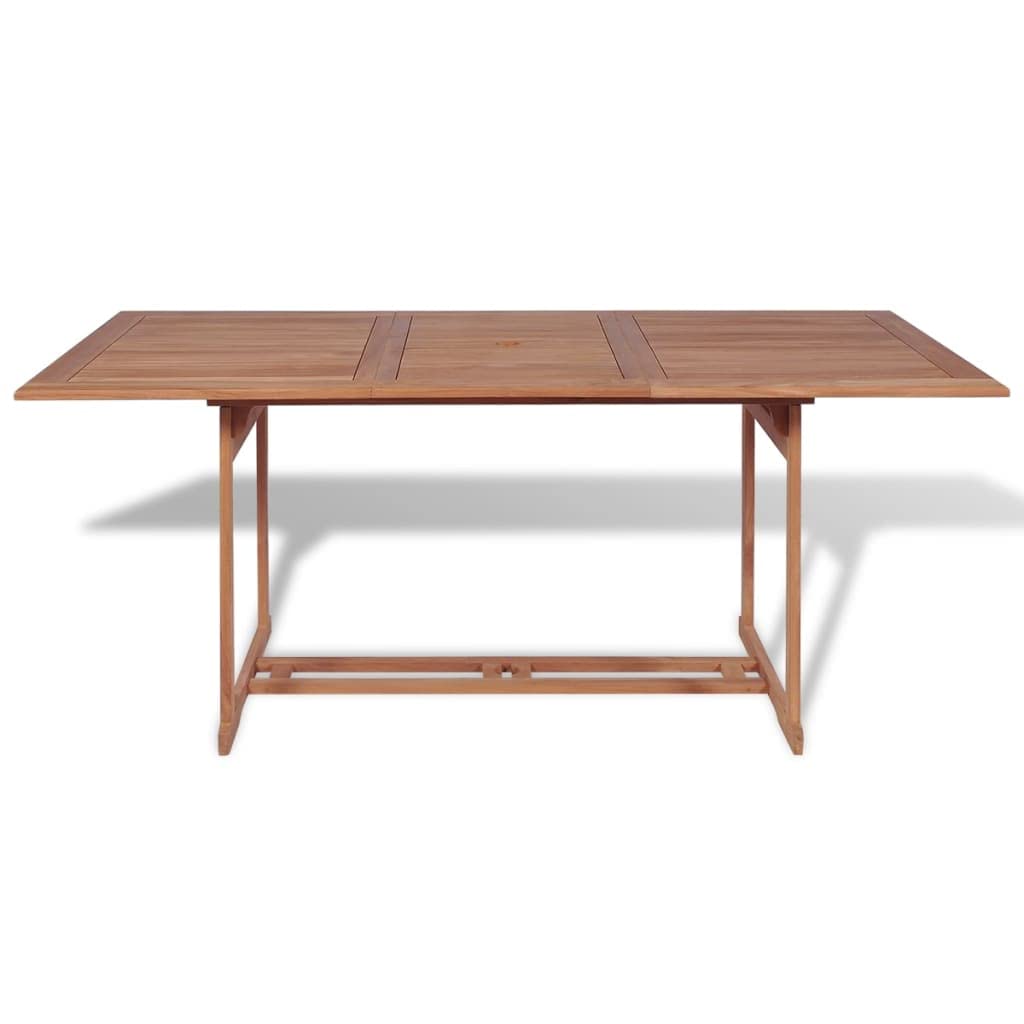 vidaXL Tavolo da Pranzo da Giardino Rettangolare Tavola Esterni Tavolino per Patio Tavolinetto da Giardino Tavola da Esterni Legno di Teak